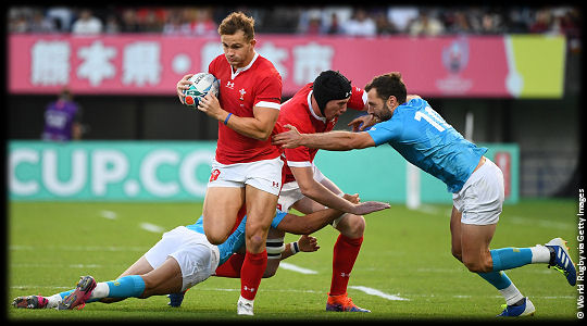 Wales v Uruguay Hallam Amos breakaway RWC2019